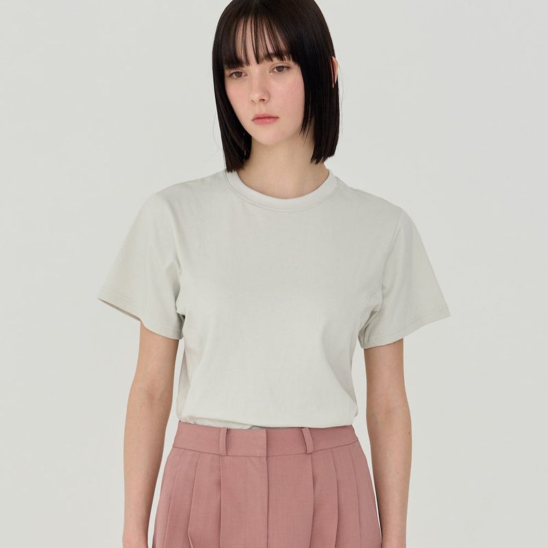 INCISION LINE T-SHIRT (GRAY BEIGE)