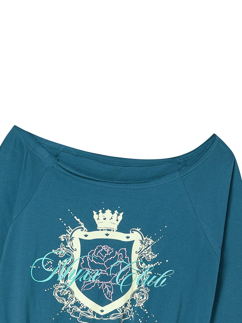 NYXX CLUB OFF SHOULDER L/S BLUE