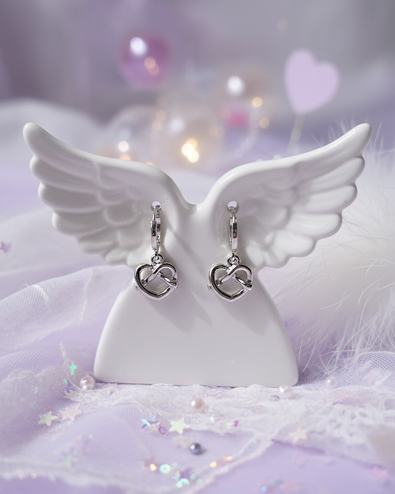 VIVIZ ウナ Piercing] プレッツェル ハギーズ ピアス - Silver Color