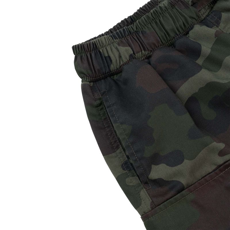 Patched Camo Cargo Shorts