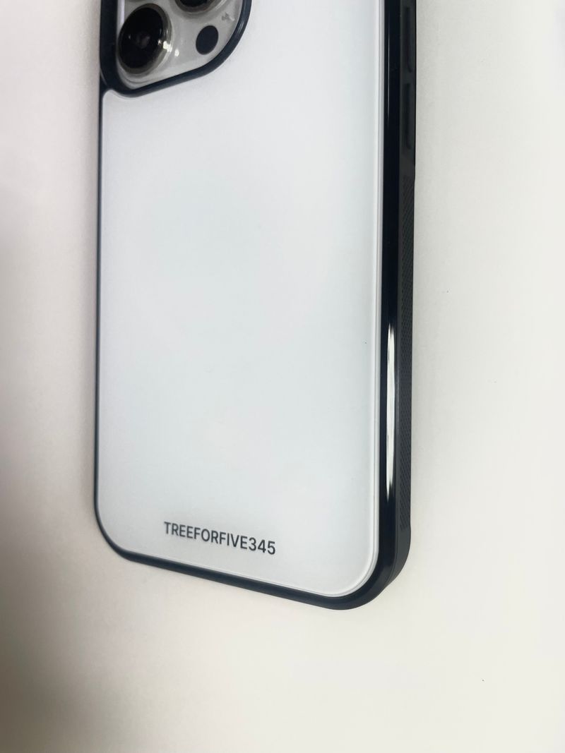 [SIMPLE] WHITE Glass Bumper Case / TREEFORFIVE345