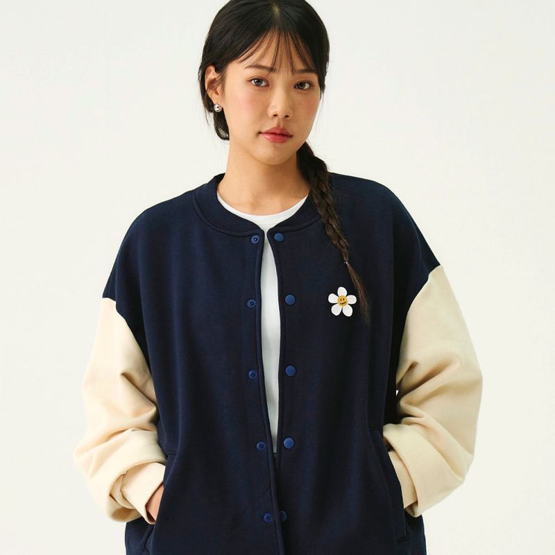 GRAVER（グレーバー）の「[UNISEX] Flower Dot Embroidery Baseball Jacket（Jackets/Outerwear）」