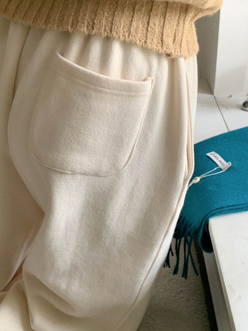 [Wool fleece] Eggdon string two-way pants