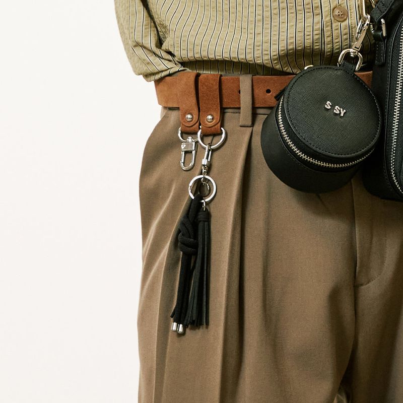 knot string & tassel key ring