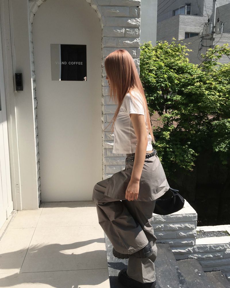 Pintuck skirt pants