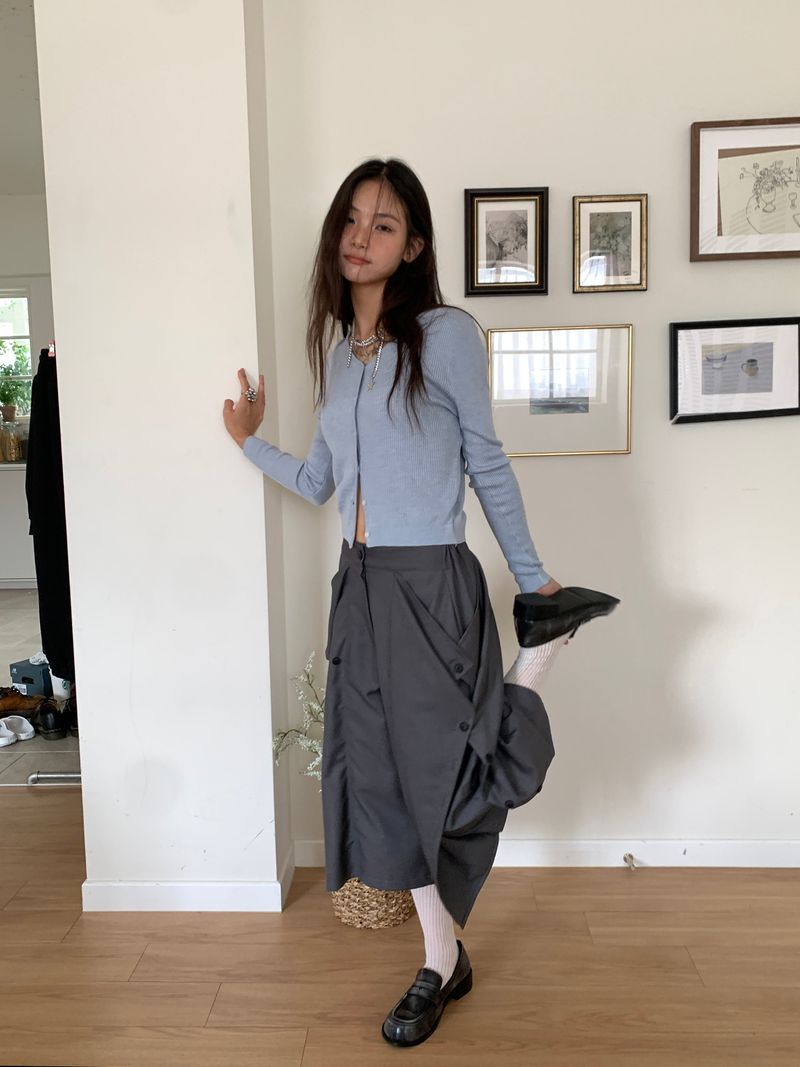 WOOL V-NECK CARDIGAN (5C)