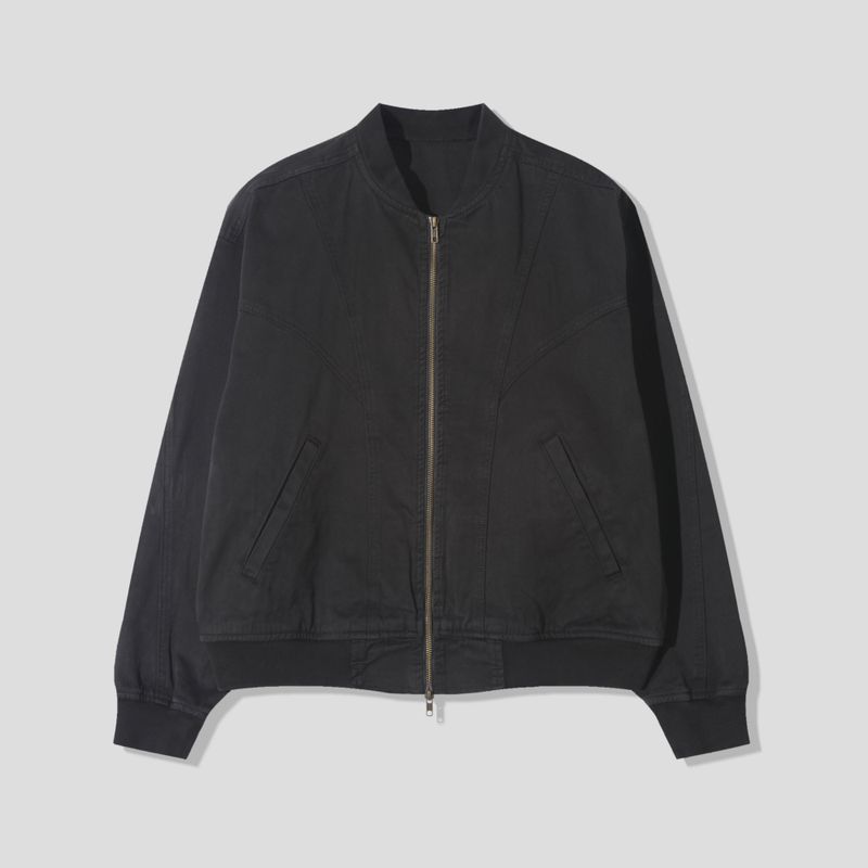 Dying washing cut varsity jacket