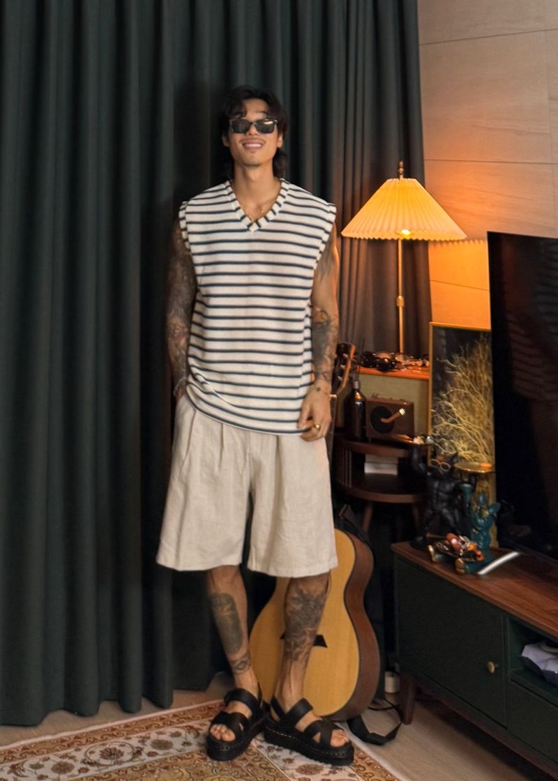 virstyle(ビルスタイル)の「Cool Linen Bermuda Wide Shorts 4COLOR(Pants)」
