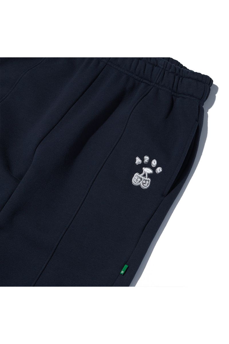 Cherry Bear Track Pants_Navy