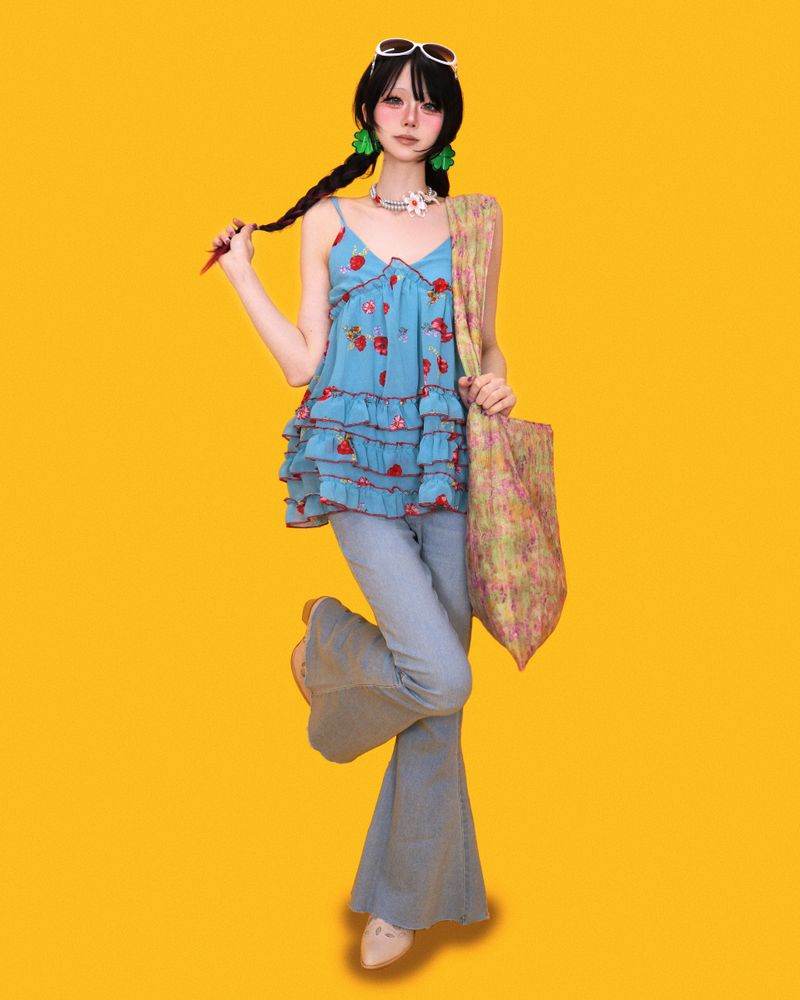 heidi frill sleeveless