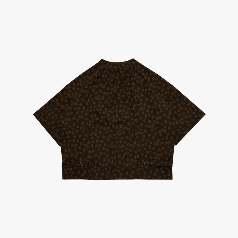 flower robe cardigan_brown