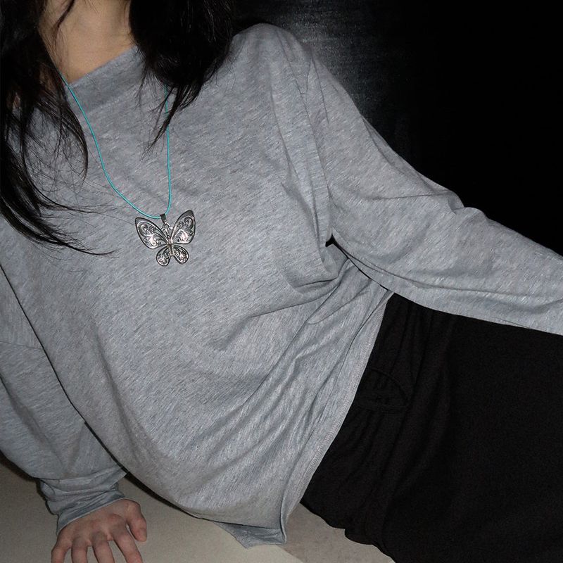 mint butterfly necklace