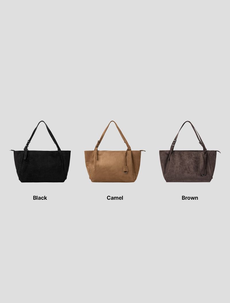  [Premium] Elle Suede Tote Shoulder Bag