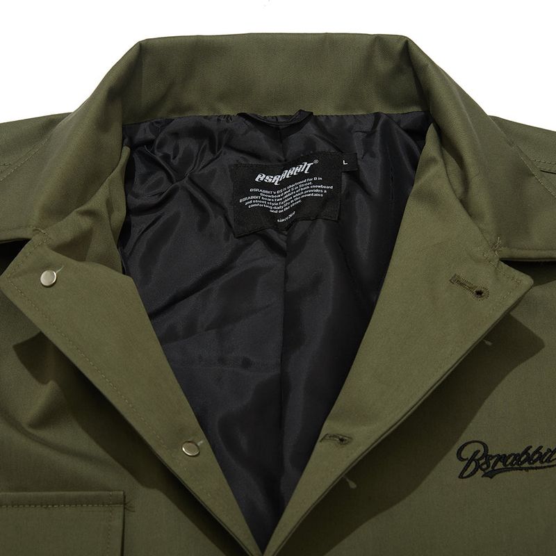 BSR2223FWJK065 LOGO COLLAR COTTON BASIC JACKET KHAKI