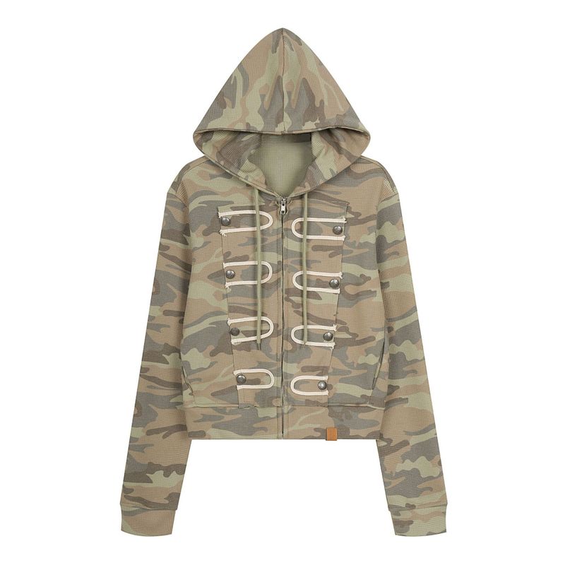 Cozy&Kitsch（コージーアンドキッチ）の「Camo Toggle Waffle Hoodie Zip-up（Jackets/Outerwear）」