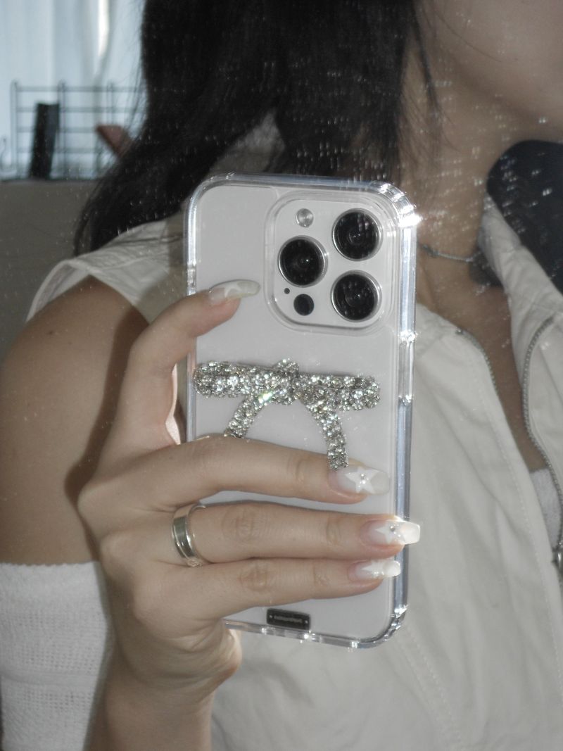 sparkle ribbon phone case