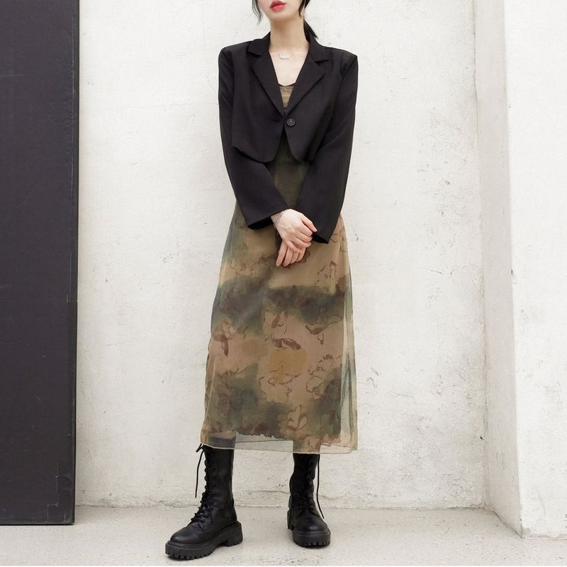 sheave single cropped jacket
