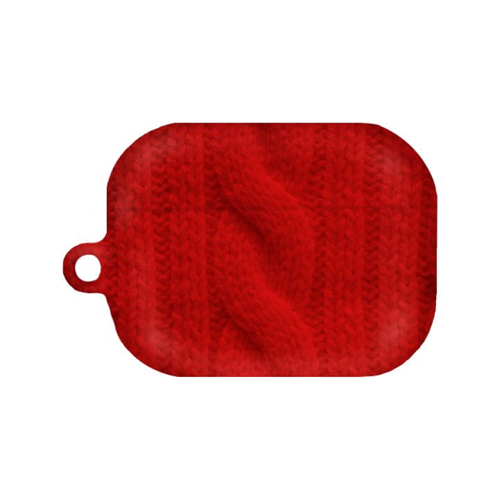 ONCESTUDIO(オンセスタジオ)の「(15 red) Twisted Knitted matte AirPods Case(Smartphone Accessories)」