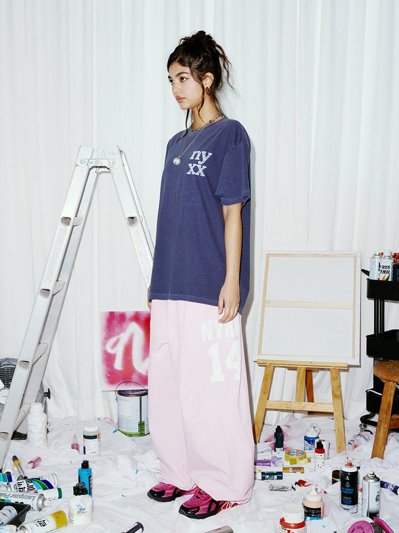 LACE LOGO TEE NAVY