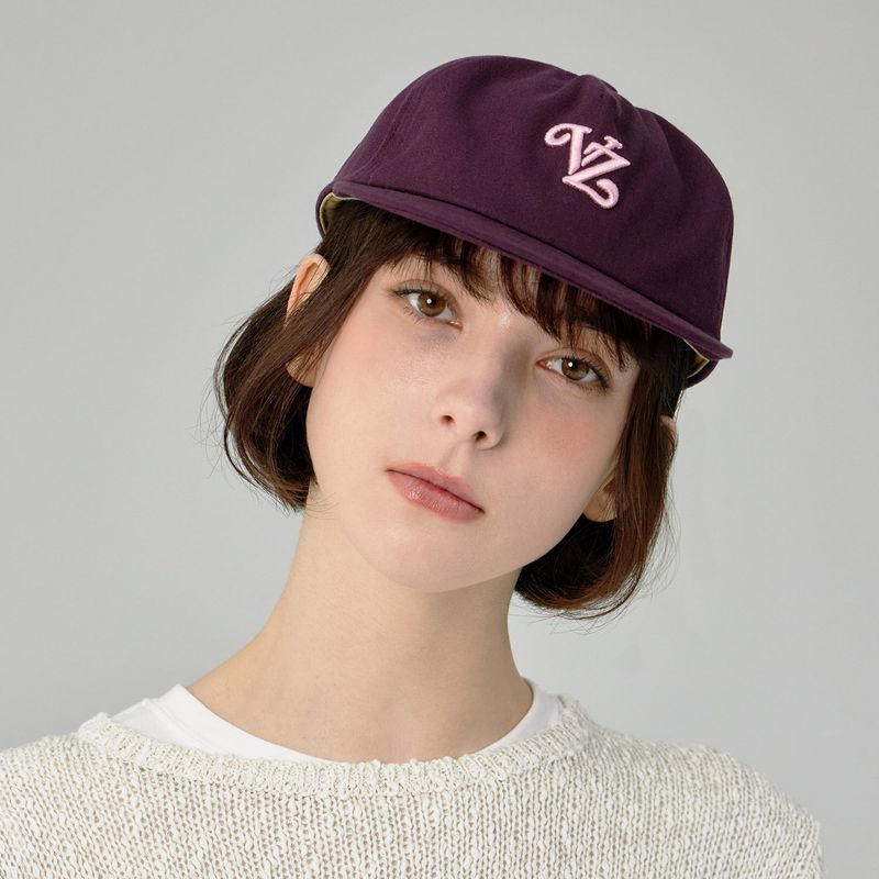 Leaf VZ Monogram 5-Panel Ball Cap / Burgundy