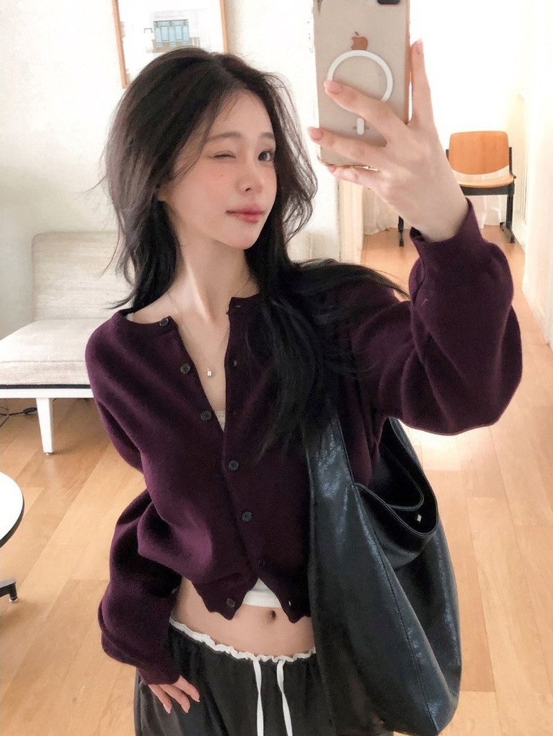 Basic Fine Wool Round Knit Cardigan (11color)