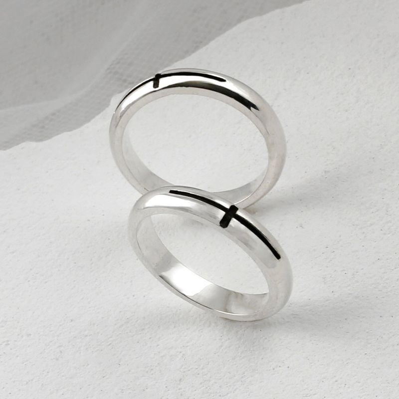 SHOVEOFF（ショーブオフ）の「SVR-607 Silver 925 Cross Silver Friendship Ring Couple Ring（Accessories）」