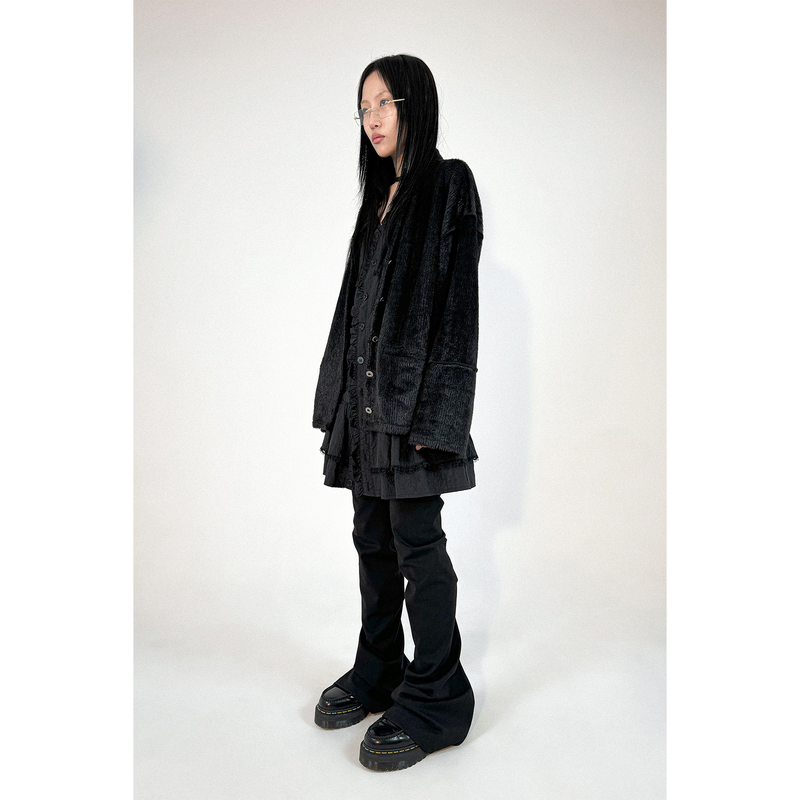 FAKE COLLAR CARDIGAN