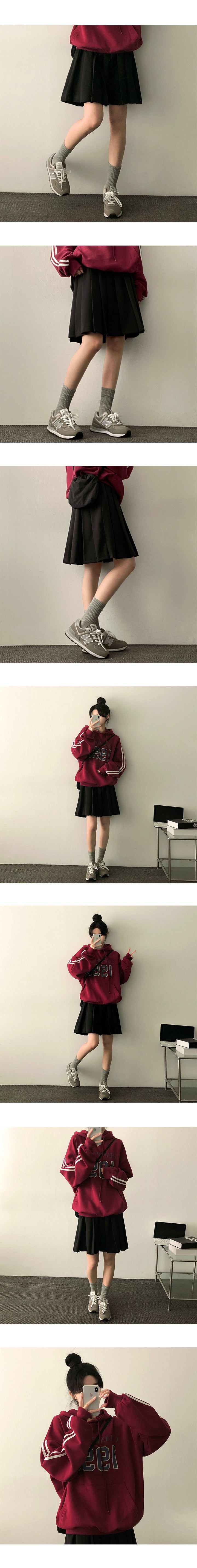 Bad back banding pleated skirt