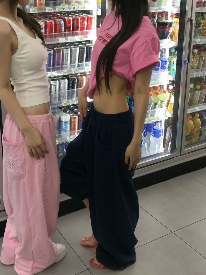 Puff Navy Pants