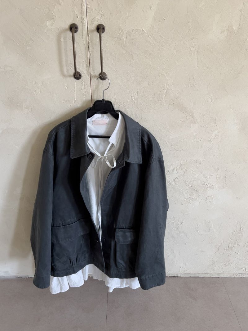 [unisex] Vintage Work Overfit Half Jacket