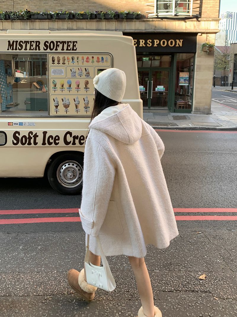 [MADE] Toit wool alpaca handmade toggle hood coat