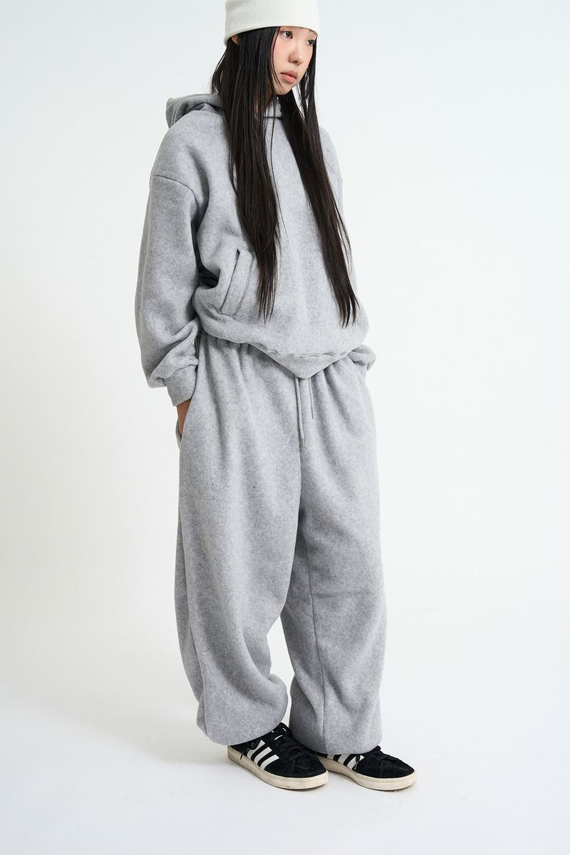 Fleece banding jogger pants