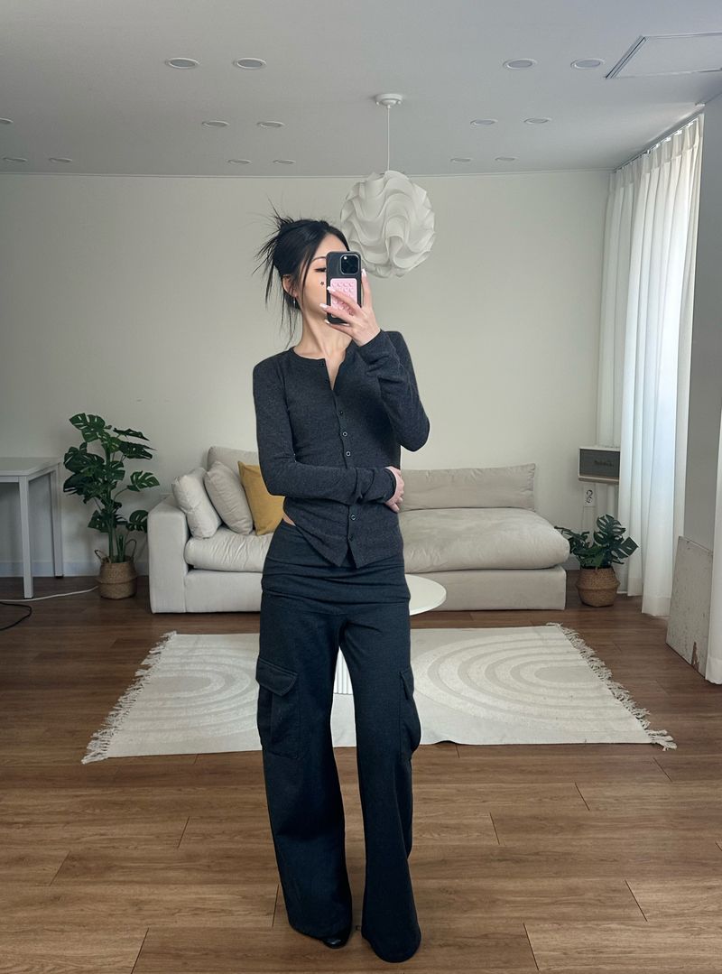 banding shirred cargo pants
