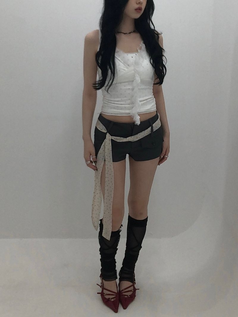 Dot Scarf Set Pants