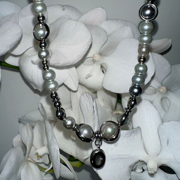Silver Pearl Necklace