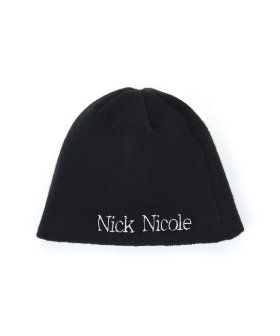NICOLE MINIMAL LOGO BEANIE_CHARCOAL