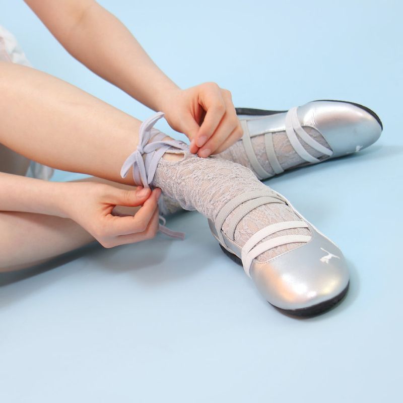 ankle strap lace socks (lavender)