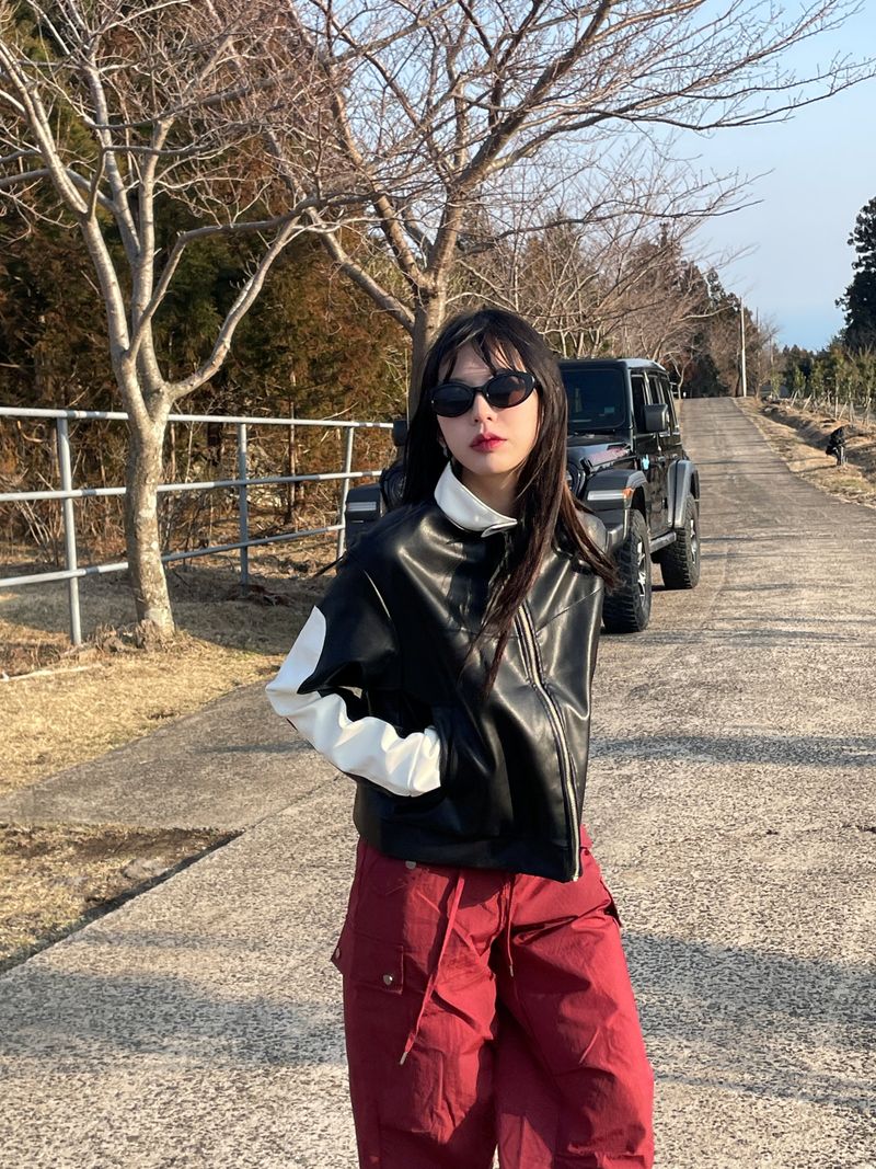 Shadow leather jacket