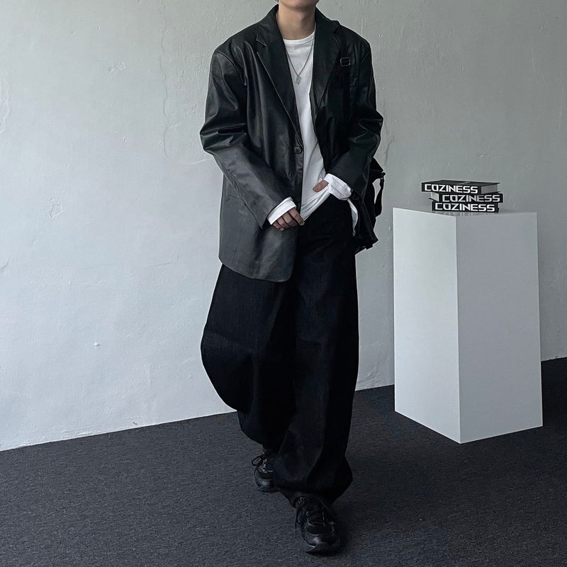 LC Epeel Two Burton Black Leather Blazer