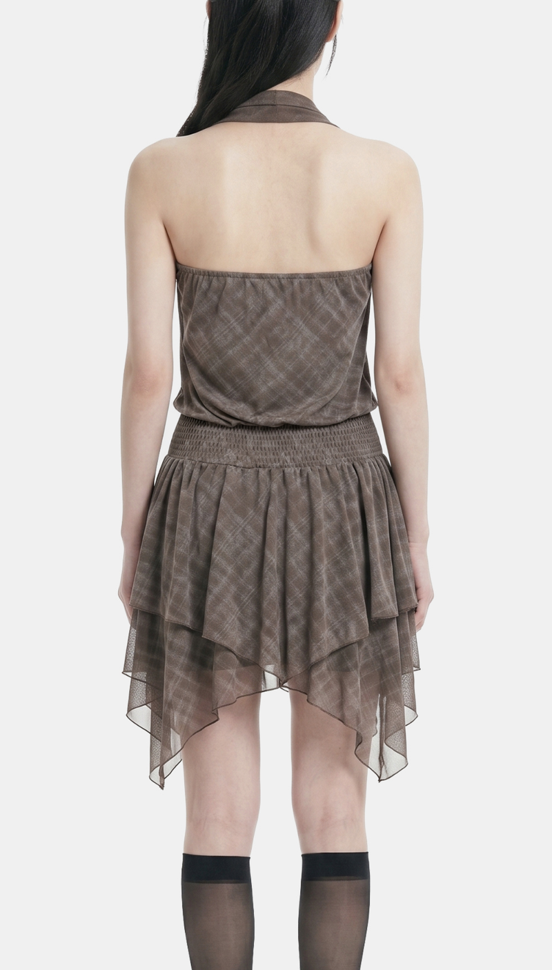 Elina Draped Halter Dress