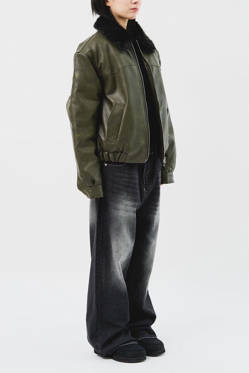 Dept Fur Leather Jacket (3color)