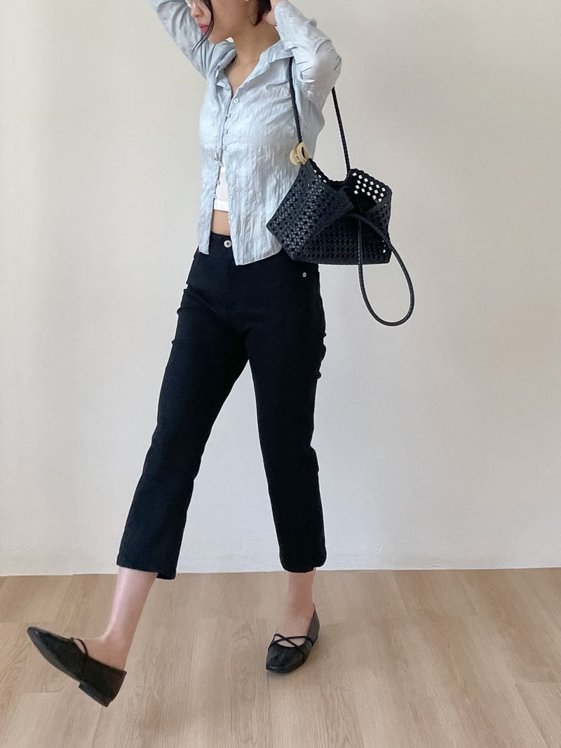 Slit Ankle Length Capri Pants
