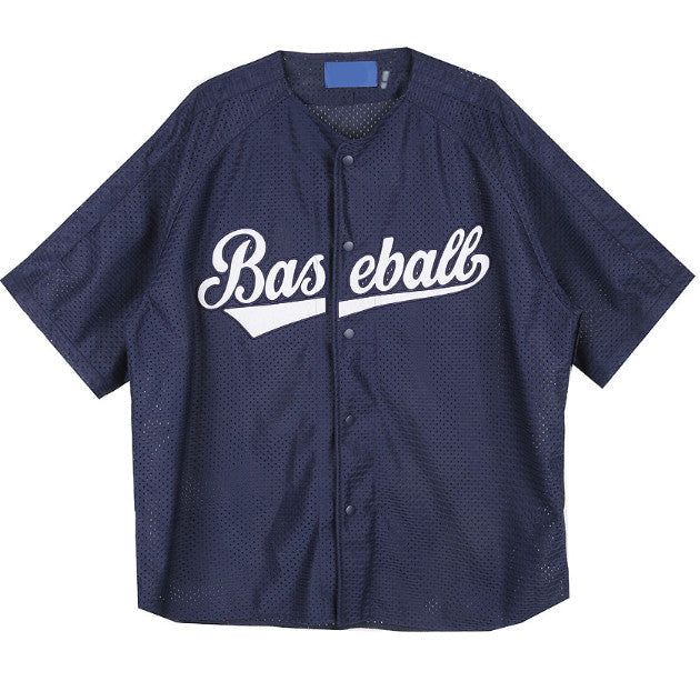 メッシュベースボールシャツ