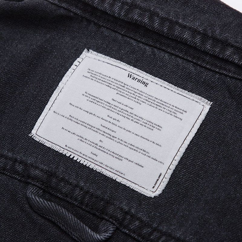BBD The Apparition Zip Up Denim Jacket (Black)