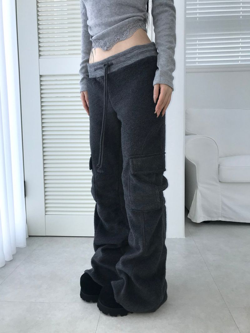 baby cargo fur bootcut pt(2color)