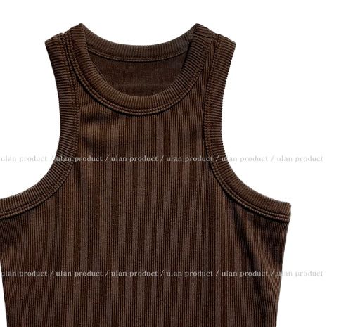 [U-BASIC] Four Seasons Basic Mango Ribbed N/S
