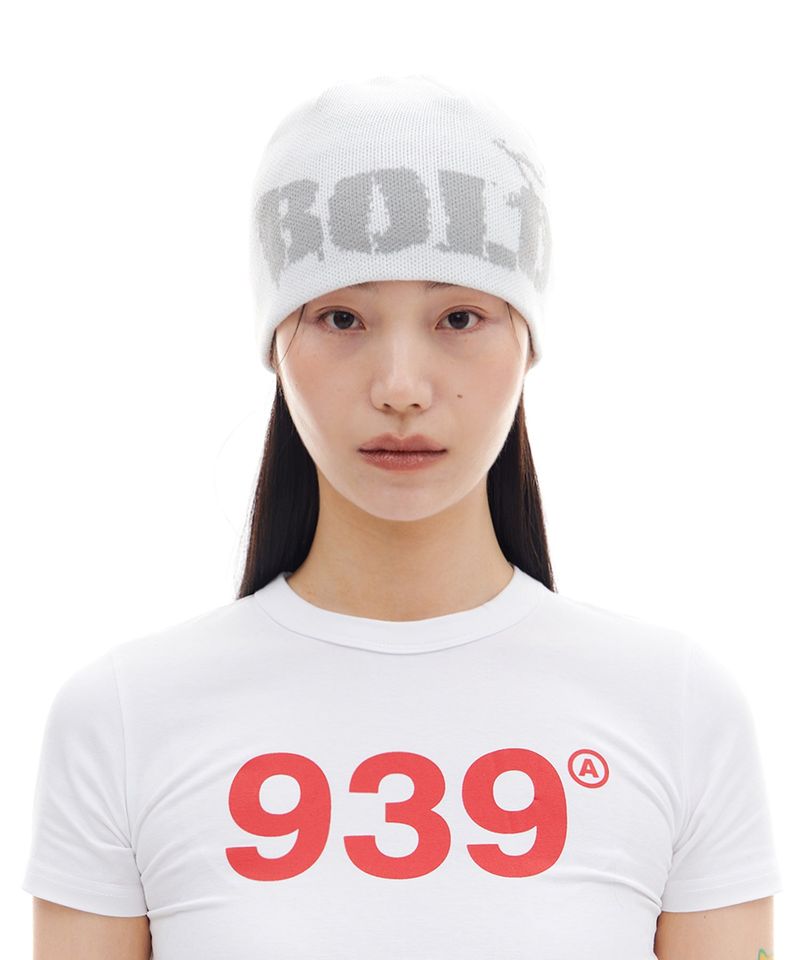 ARCHIVE BOLD（アーカイブボールド）の「BOLD UNCUFFED BEANIE (WHITE)（Hats）」