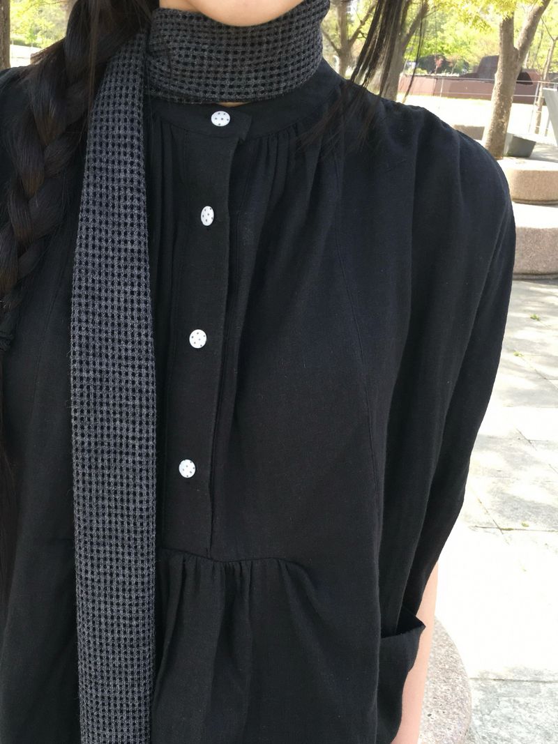 Mixed Waffle Striped Scarf (2c)