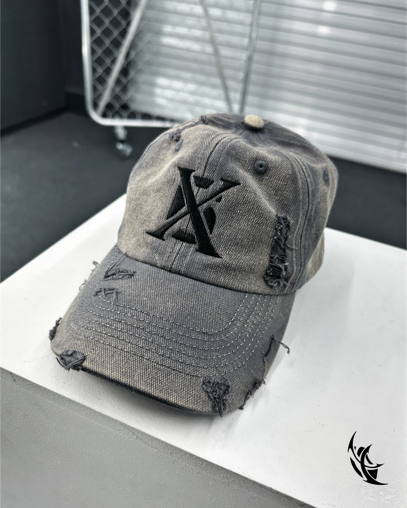 6X Damage Washing Ball Cap (Black logo)