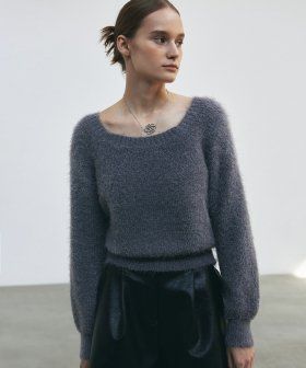 NICK&NICOLE（ニック＆ニコール）の「ANGORA PULLOVER KNIT_GRAY（Tops）」